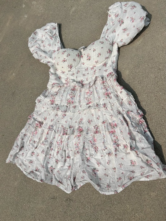 Altar'd State Dresses & Skirts - Altar'd State White and Pink Floral Mini Dress